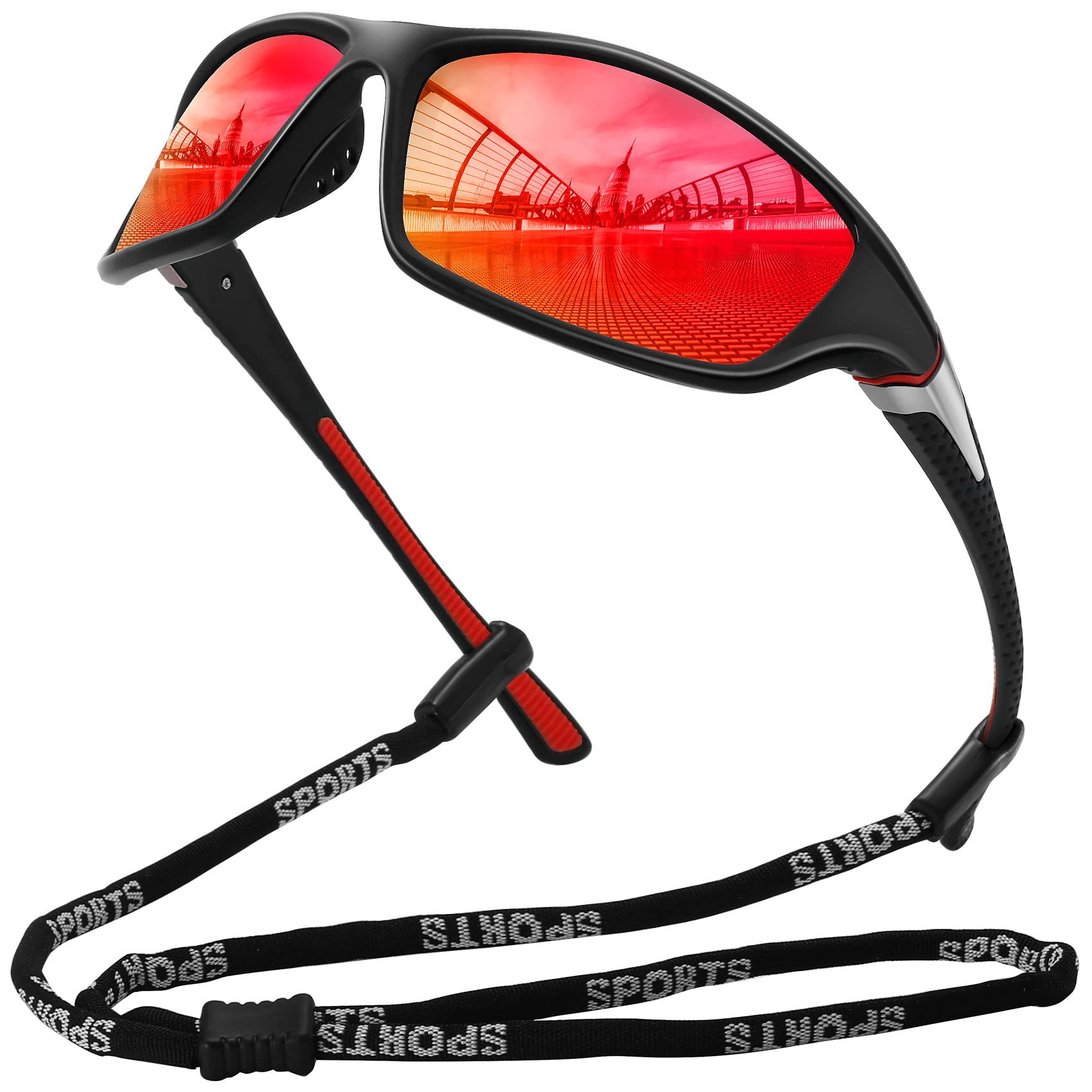 MEETSUN Gafas de sol deportivas polarizadas, conducción, ciclismo, gafas de sol de pesca, protección 100% UV400 para Unisex Adulto