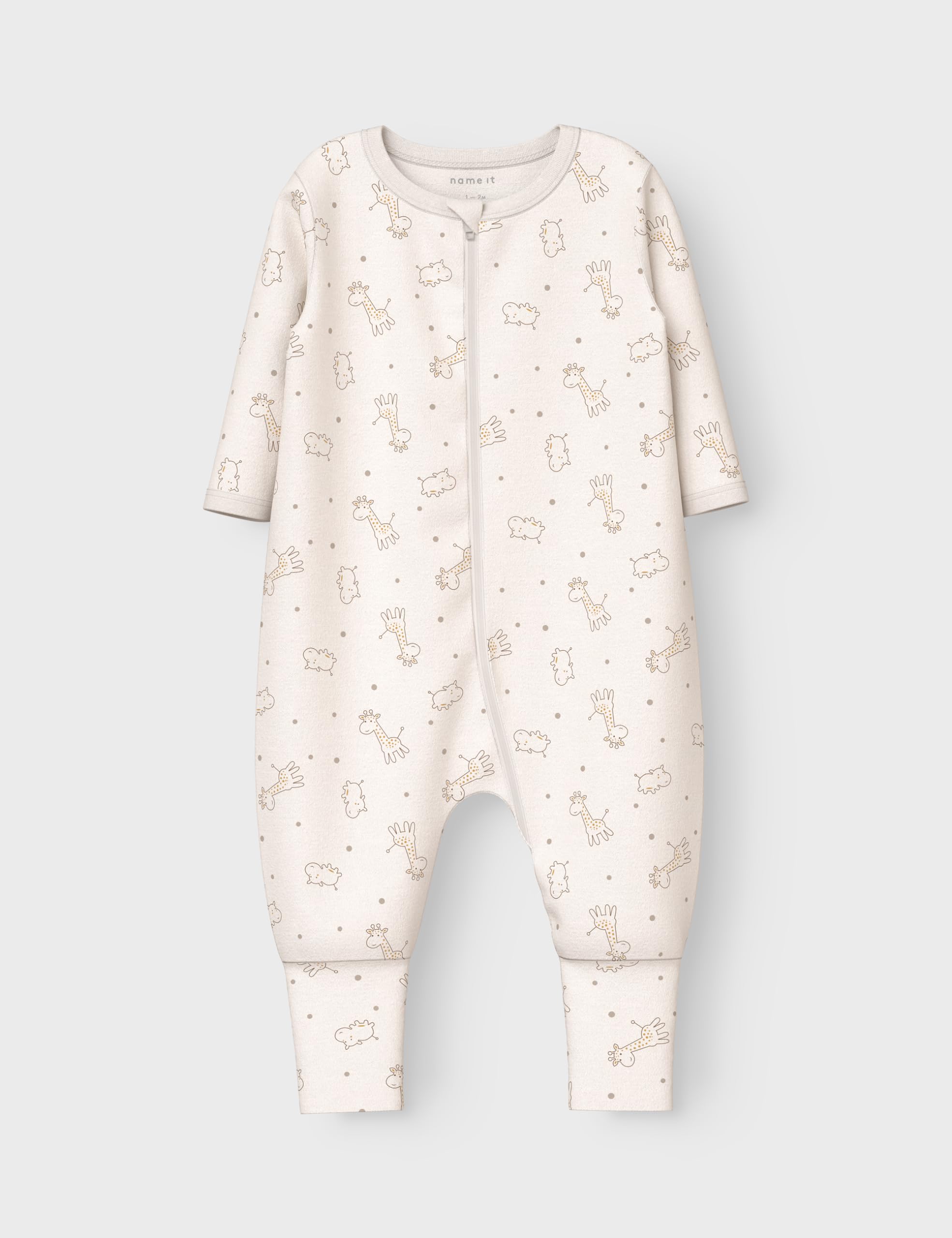 Name it baby Unisex Nbnnightsuit 2P Zip Ff Jet żyrafa Noos (2 sztuki), Jet Stream, 98