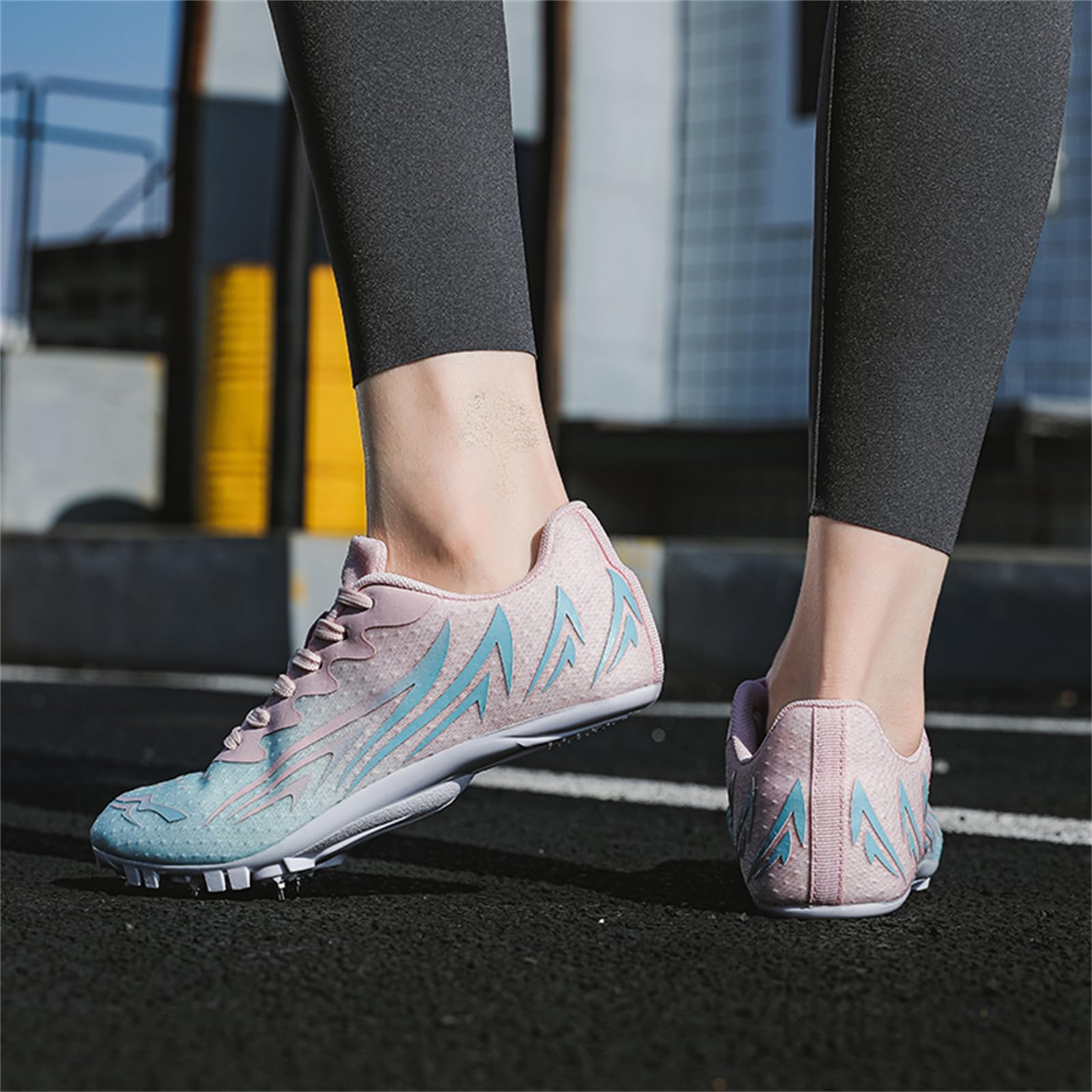 Chaussures D'athlétisme À Pointes Femmes Chaussures De Course pour Enfants Chaussures De Sport Légères pour Le Sprint Et Le Saut