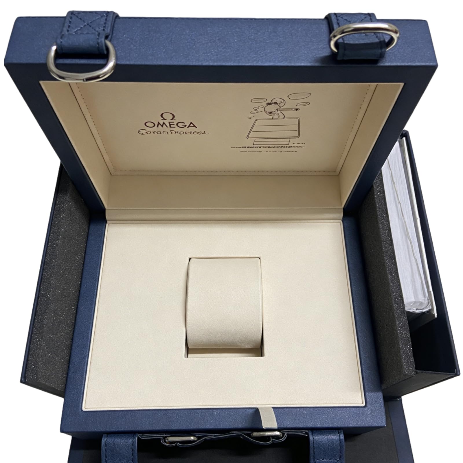 Blu Nylon Tessuto Scatola Orologio Viaggio Custodia Tessile Esterno Cinturino Fibbia Chiusura Conservazione Organizzatore Uomo Accessori per OMEGA