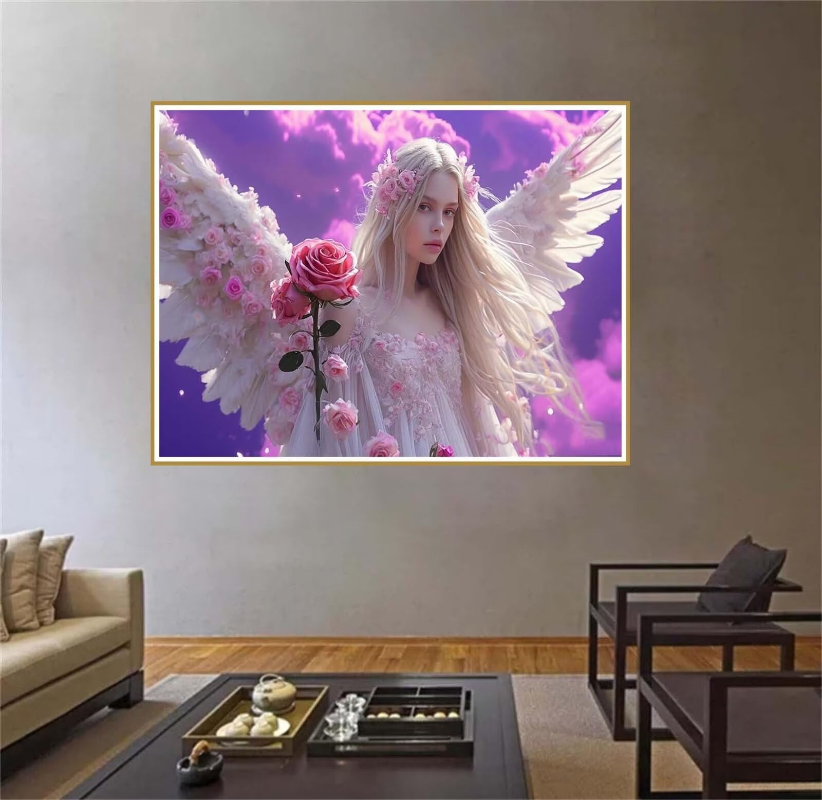 油絵   天使 Saint Raphael - Archangel Raphael - St Raphael angel - Oil