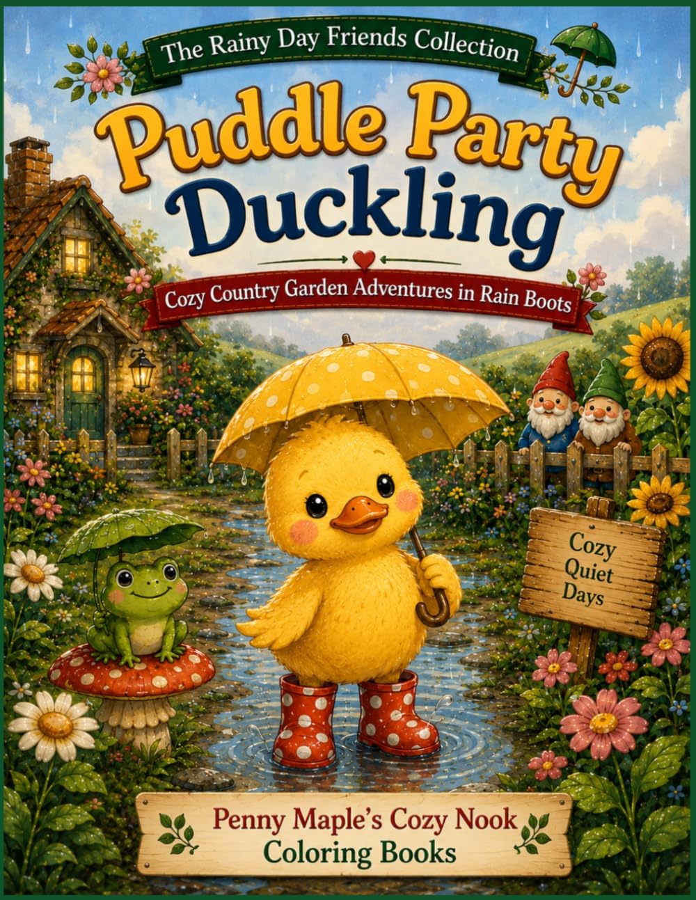 Puddle Party Duckling: Cozy Country Garden Adventures in Rain Boots (The Rainy Day Friends Collection)
