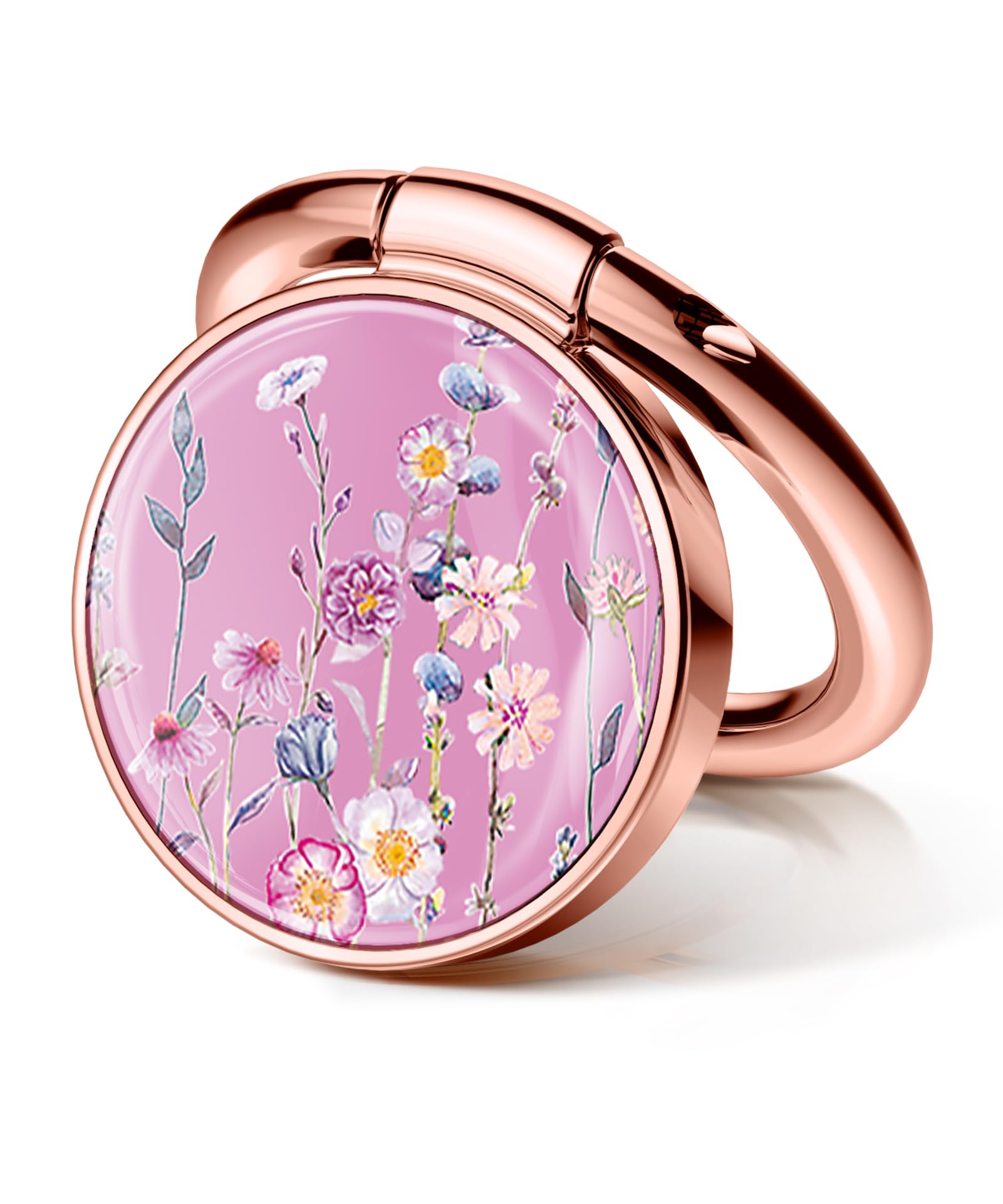 GVIEWIN Marble Cell Phone Ring Holder, Metal Kickstand Grip 360° Rotation Compatible with iPhone 16 Pro Max/15 Plus/14/13/12 Series & Galaxy S25/S24 Ultra and Other Phones(Pastel Violet)