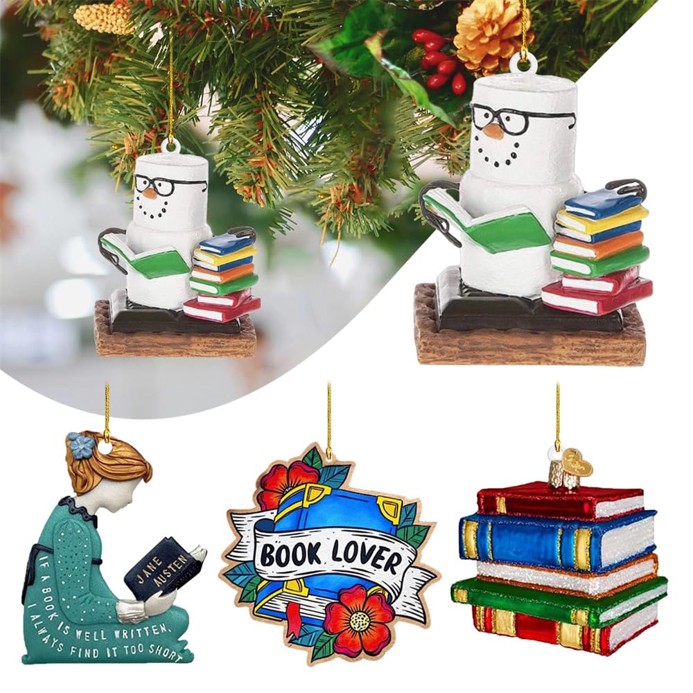 Ornamento da appendere per gli amanti dei libri di Natale, regalo per club di lettura, regali per gli amanti dei libri, regalo personalizzato - Italia