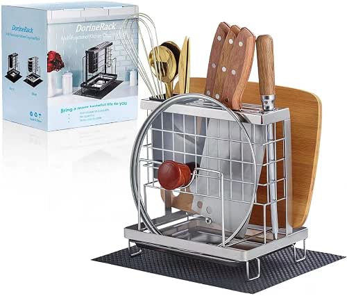 Knife Block Holder, Kitchen Knife Holder Storage Organizer，Utensil & Cutlery