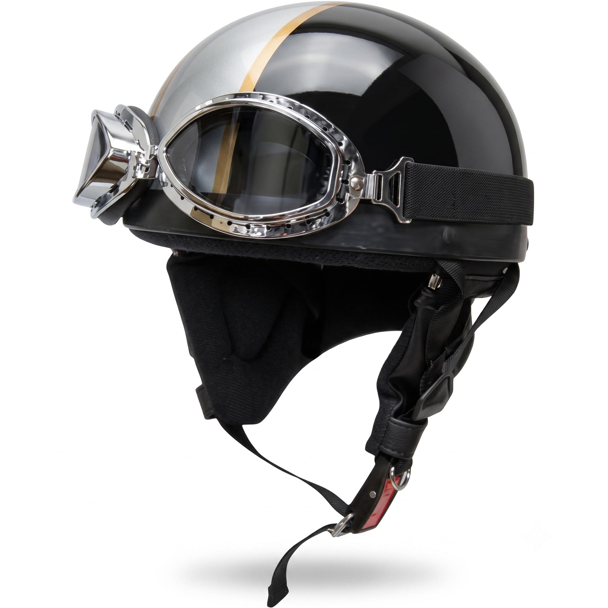 Amazon | ビンテージヘルメット ブラック 079122001 | 半帽 | 車＆バイク