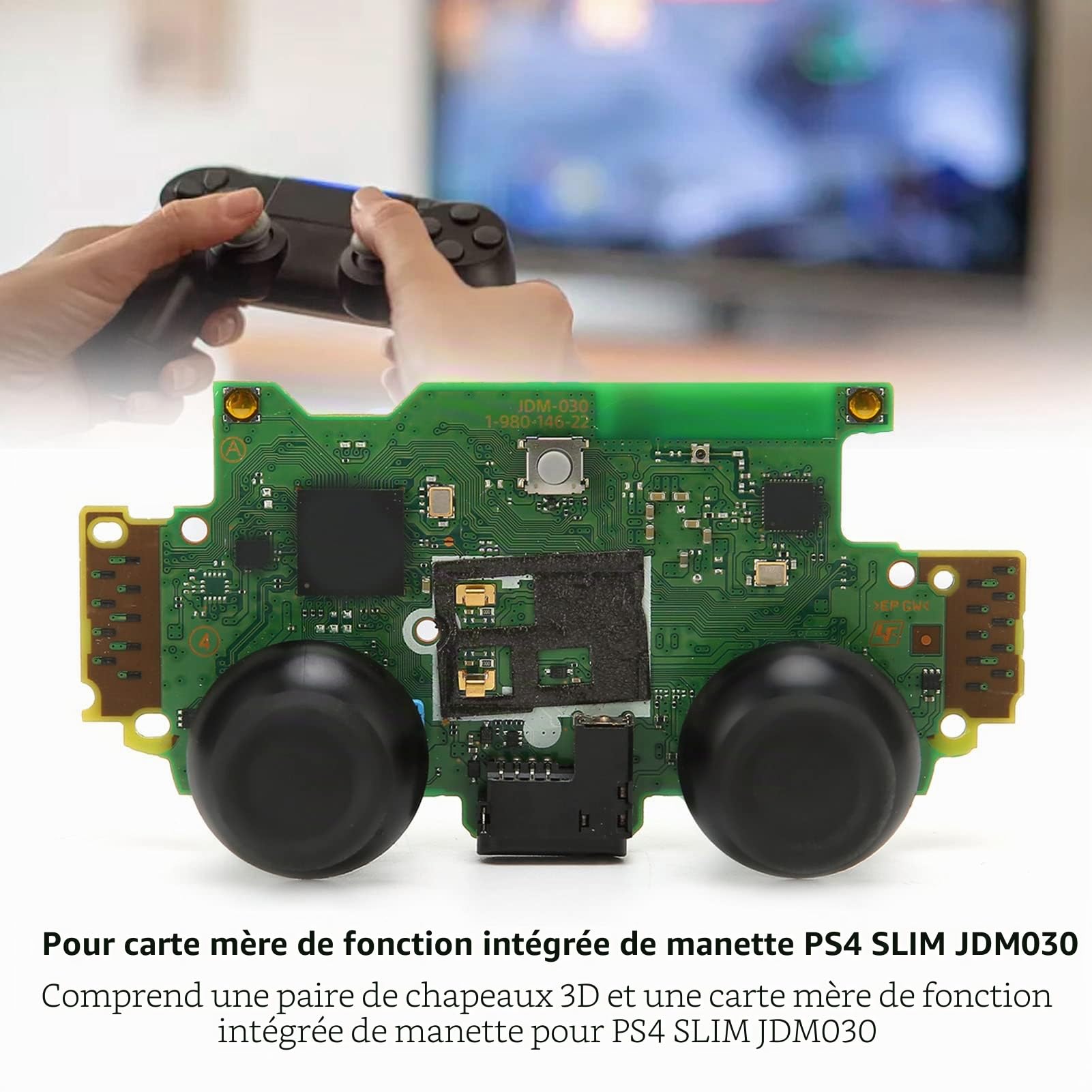 Zunate pour PS4 Slim Contrôleur Carte Mère Remplacement Console de Jeu Carte Mère avec Manette 3D pour PS4 Slim Manette JDM030