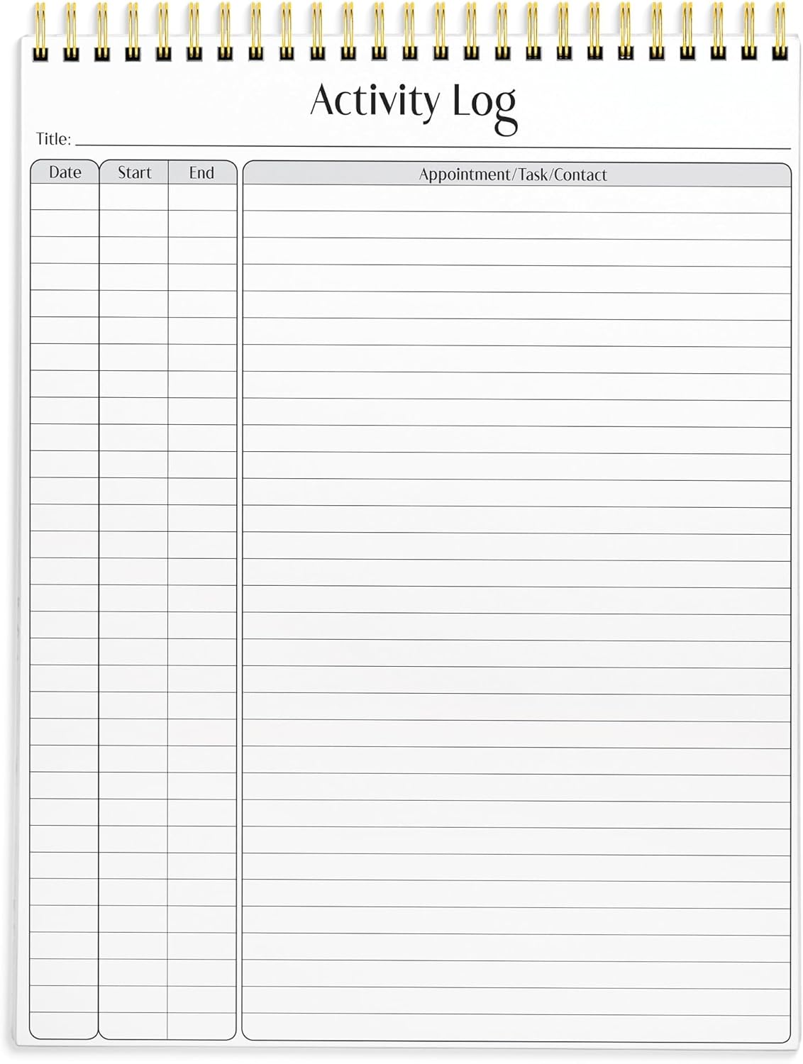 Better Office Products Activity Log Notepad, 8.5″ x 11″, Planning Note Pad, 50 Sheets, Double-Wire Spiral, Daily Time Tracking Productivity Checklist Organizer,(1 Pack)