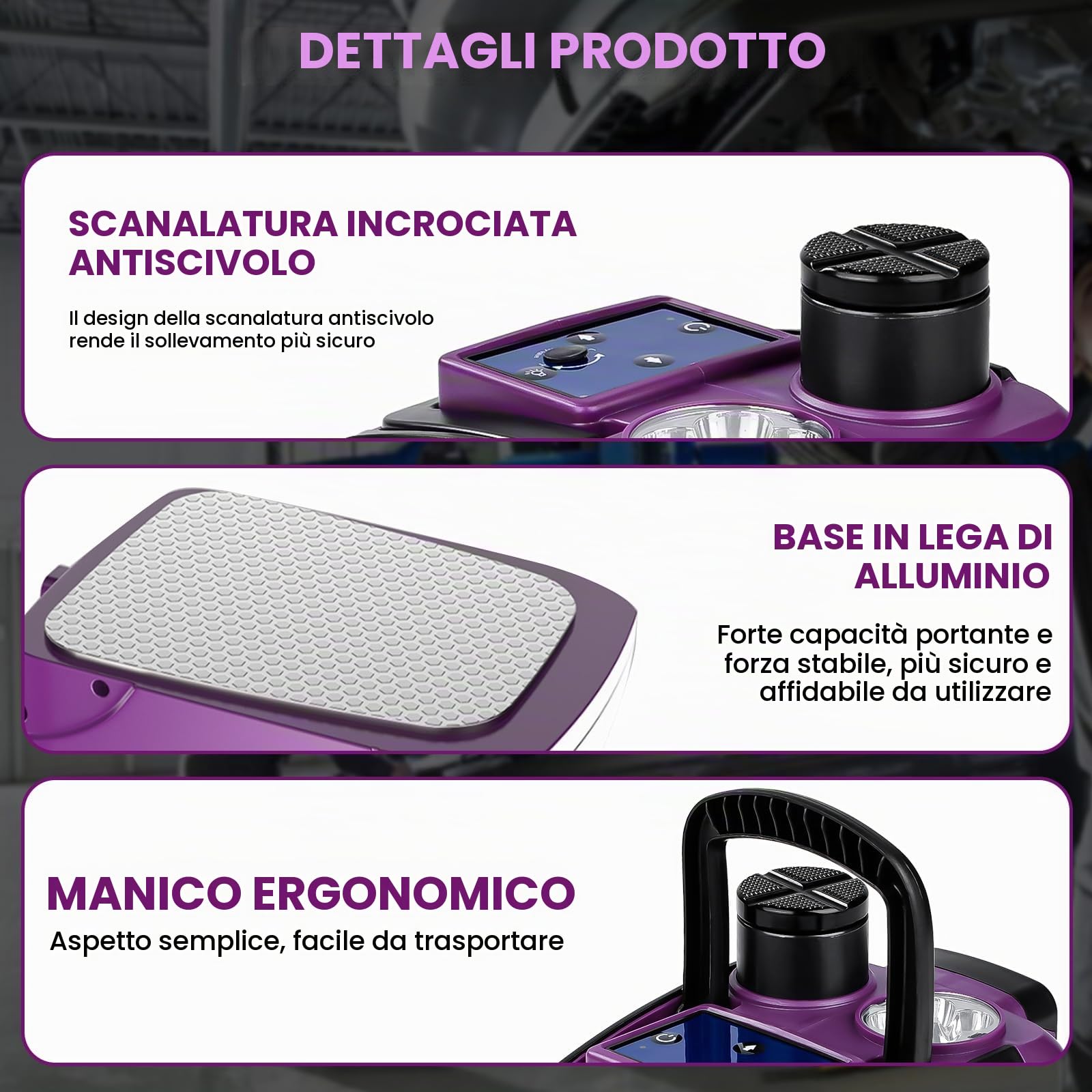 5T Cric Elettrico con Batteria 12V/6,0Ah, Cric Idraulico per Auto SUV MPV & Pickup, Protezione Antiscivolo, Altezza 17-45 cm, Telecomando Wireless & Luce LED