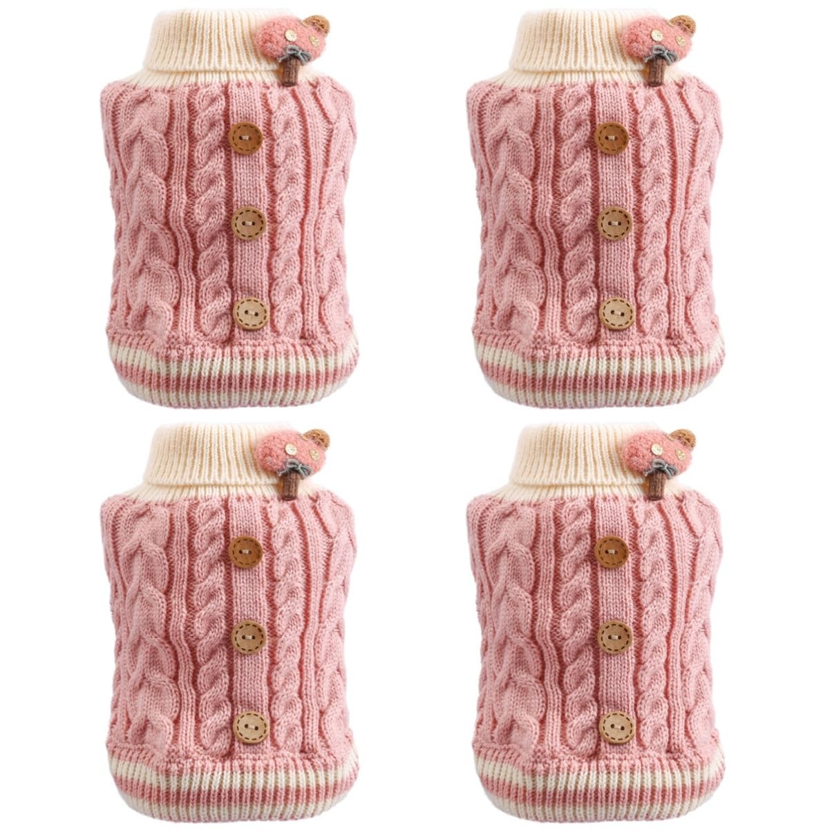 Pull pour chien et chiot SUPVOX lot de 4 vêtements chauds d'automne pour animal de compagnie