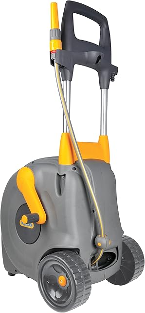 Hozelock 2450R0000 Wózek na Wąż Ogrodowy, Szary/Żółty, 39 x 55 cm
