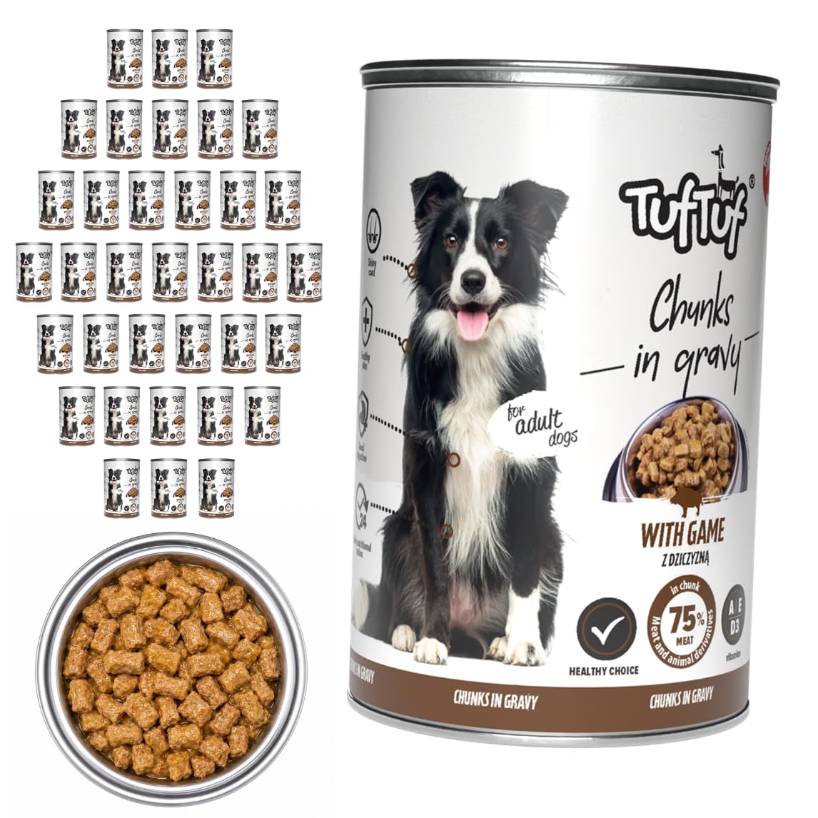 TufTuf Hundefutter Nass Dose 36x415g Wild