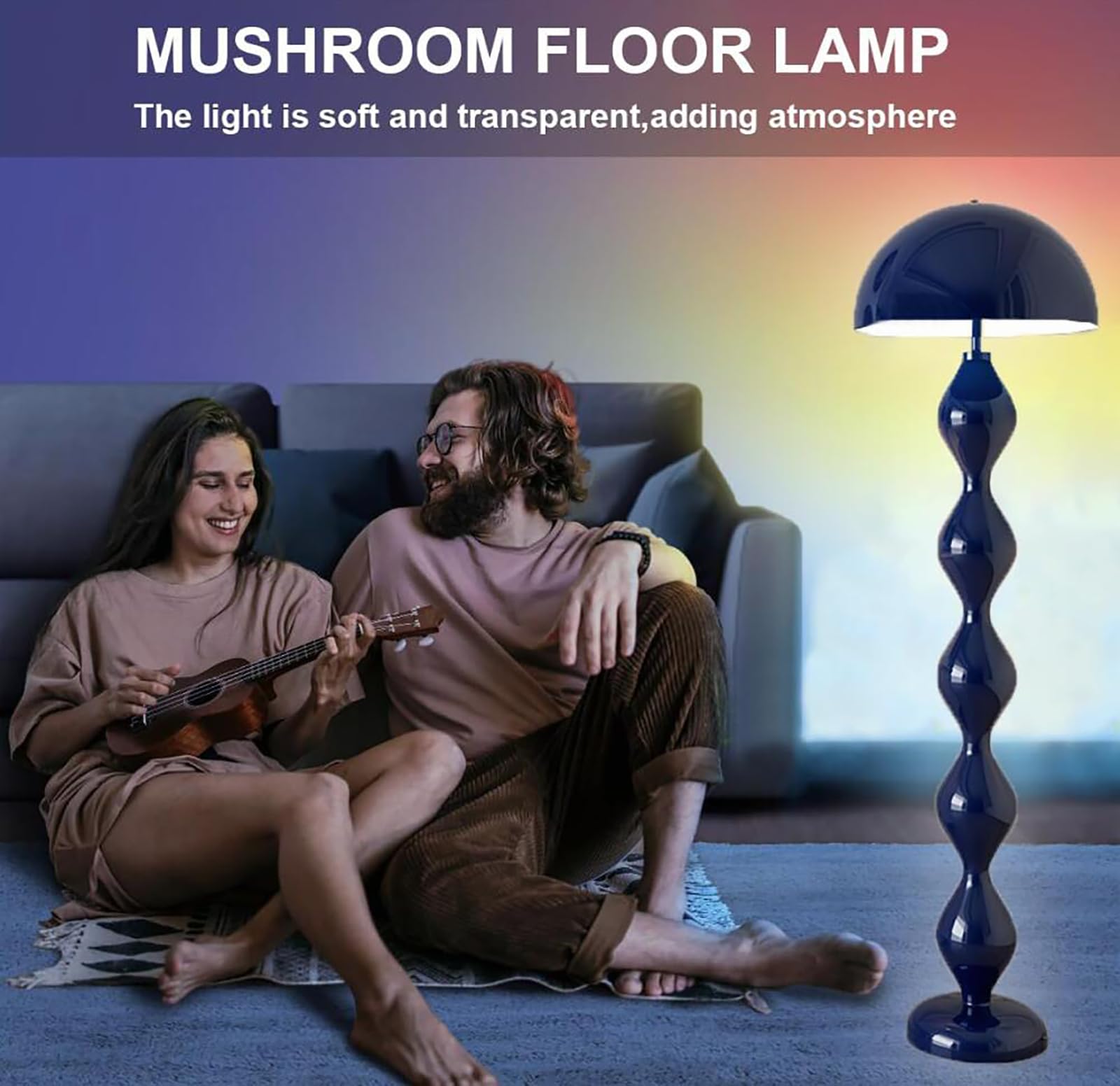 Creative Mushroom Floor Lamp,Unique Floor Lamp with Iron Shade and