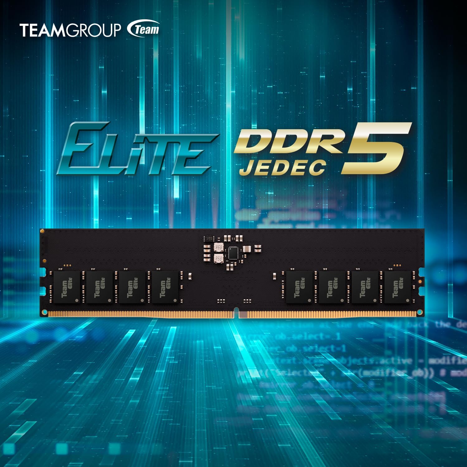 TEAMGROUP Elite DDR5 64GB Kit (2x32GB) 5600Mhz IC PC5-44800 CL46 Non-ECC Unbuffered UDIMM 288 Pin PC Computer Desktop Memory Module Ram Supports Intel & AMD TED564G5600C46DC01