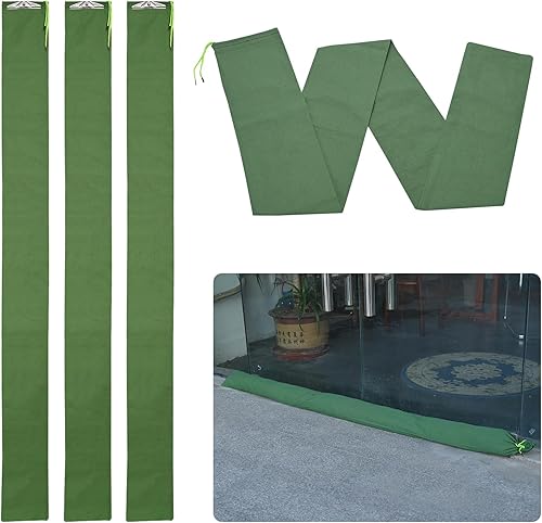 4 bolsas de arena para inundaciones, bolsas de arena de lona de 6 x 6 pulgadas de largo, bolsas de arena reutilizables gruesas, barreras de