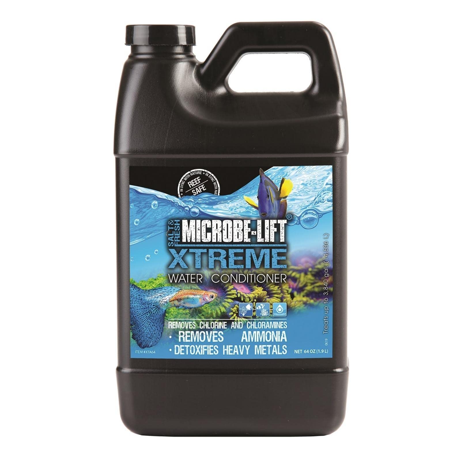 Microbe-Lift Xtreme Water Conditioner For Aquariums - 64oz Treatment Removes Chlorine, Ammonia & Heavy Metals