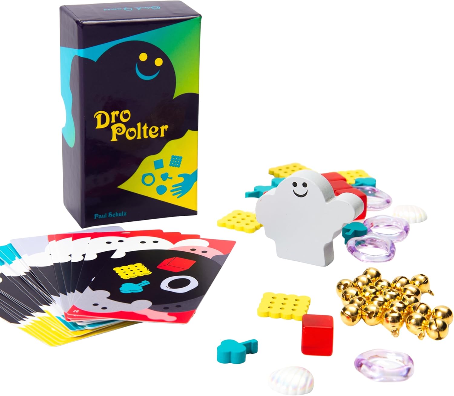 Oink Games DroPolter Fast-Paced Ghost Memory Party Game | Real-Time Pattern Recognition & Dexterity Challenge for Families and Kids | 2–5 Players | Ages 6+ | Portable Travel Game