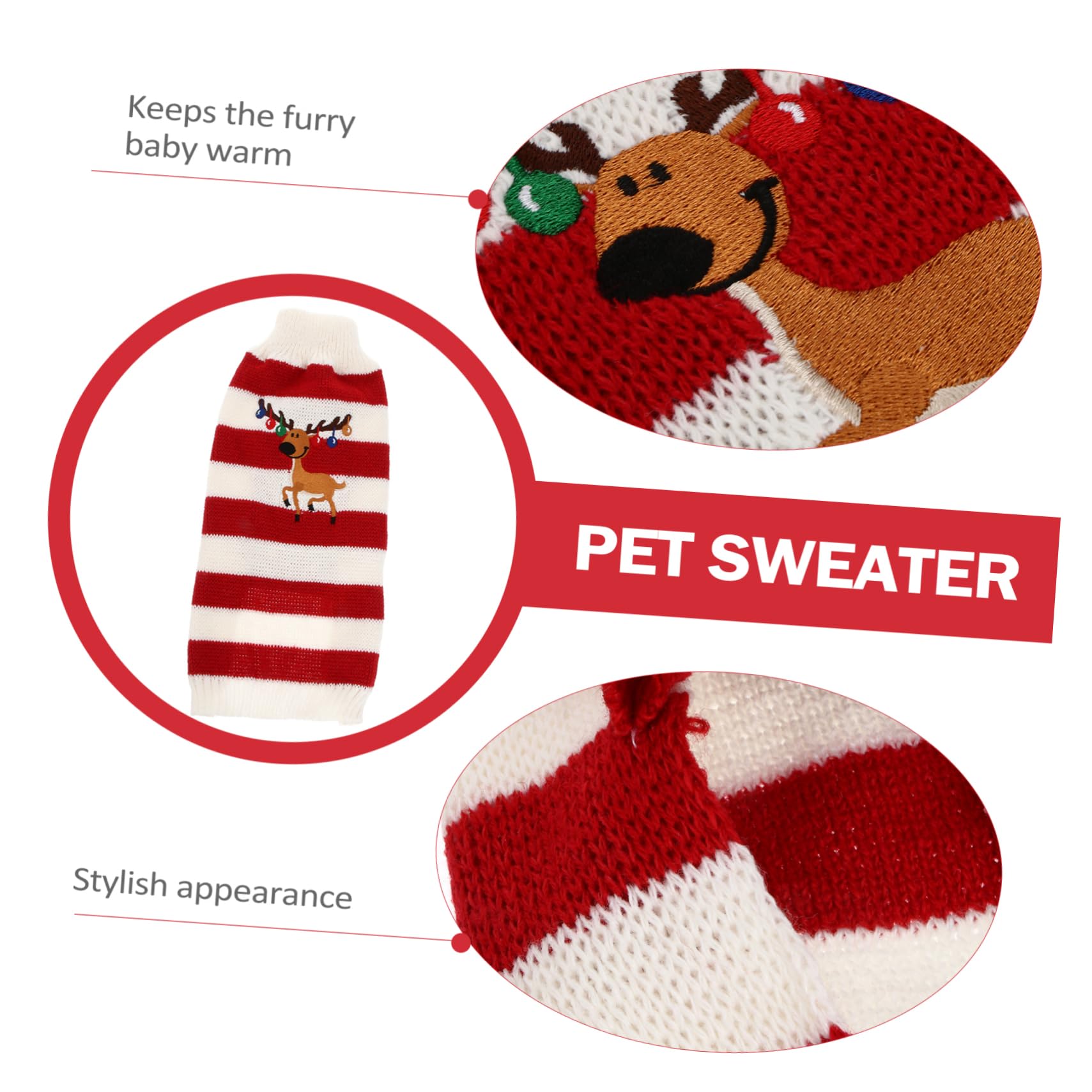 SUPVOX Suéter de Punto para Perros Ropa Navideña para Mascotas Disfraz de Invierno para Perros Suéter de Alce para Cachorros Talla y Ropa para Cachorros