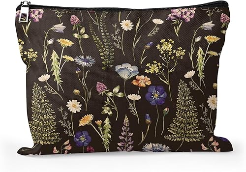 Miniatura 1 de Cafl Bolsa de maquillaje para viajes, artículos esenciales para organizar joyas, bolsa de cosméticos para el cuidado de la piel, neceser con