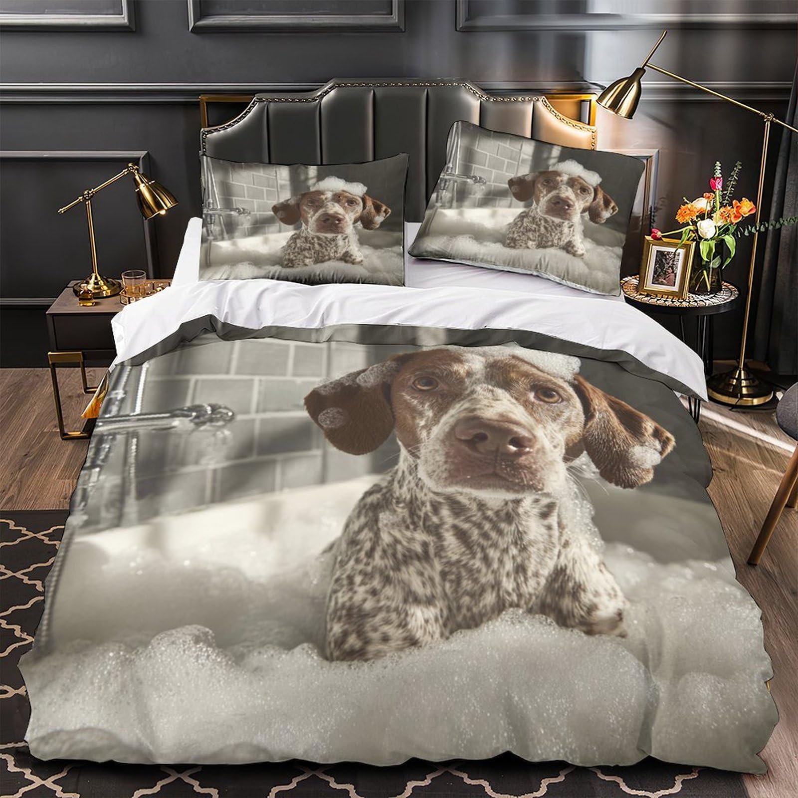 Housse de couette 135x200cm microfibre ultra douce fermeture éclair
