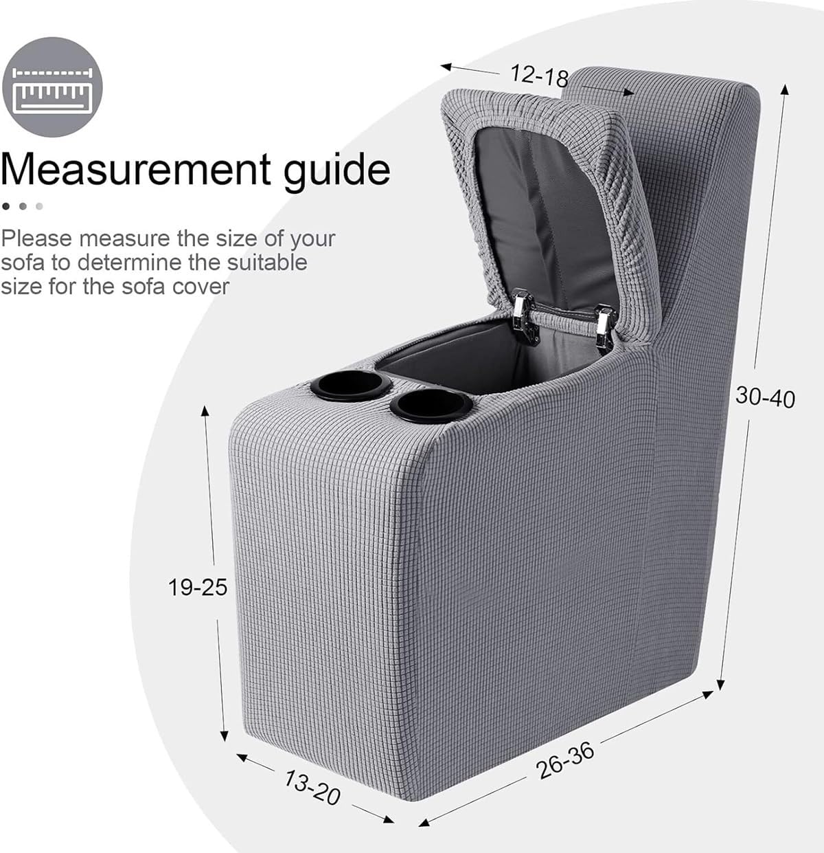 Recliner Cover Slipcovers 4/6/8 Pieces Stretch Jacquard Lazy boy Recliner Sofa Cover 1/2/3 Seat Recliner Couch Covers with Side Pocket Washable Furniture Protector for Living Room ( Color : #1 , Size