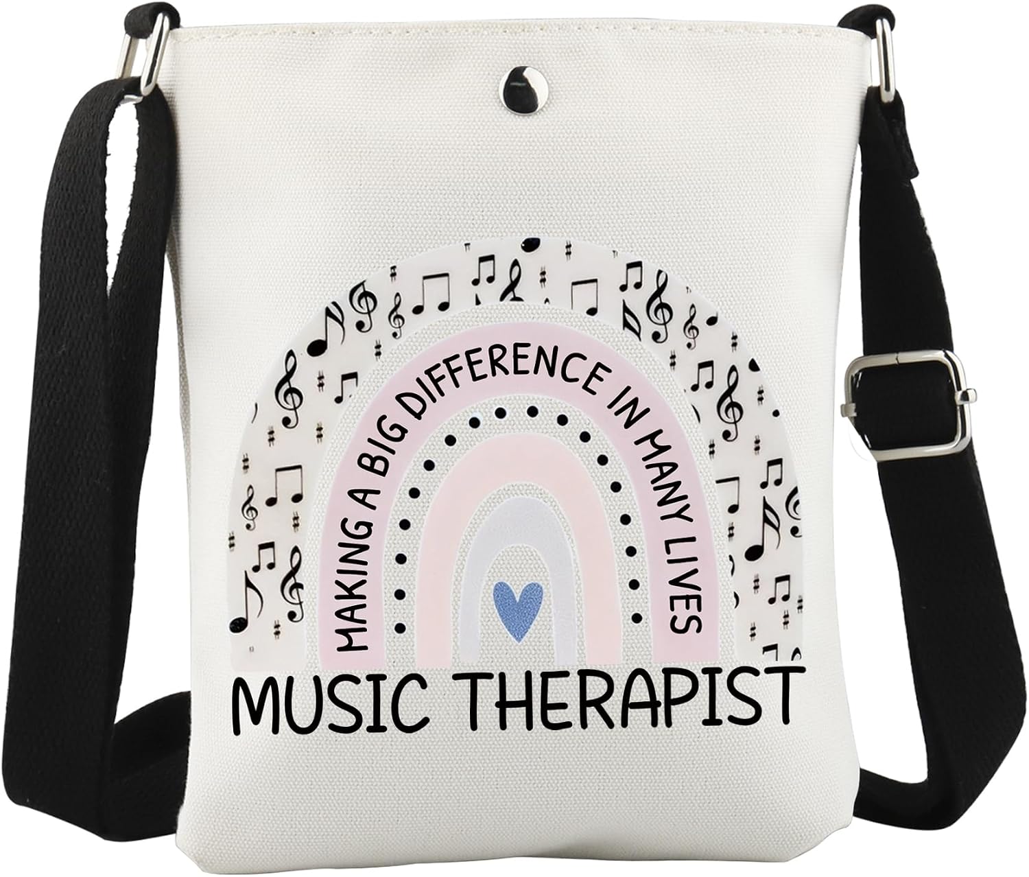 WCGXKO Music Therapist Crossbody Bag Musician Gift Music Teacher Appreciation Gift for Music Lover