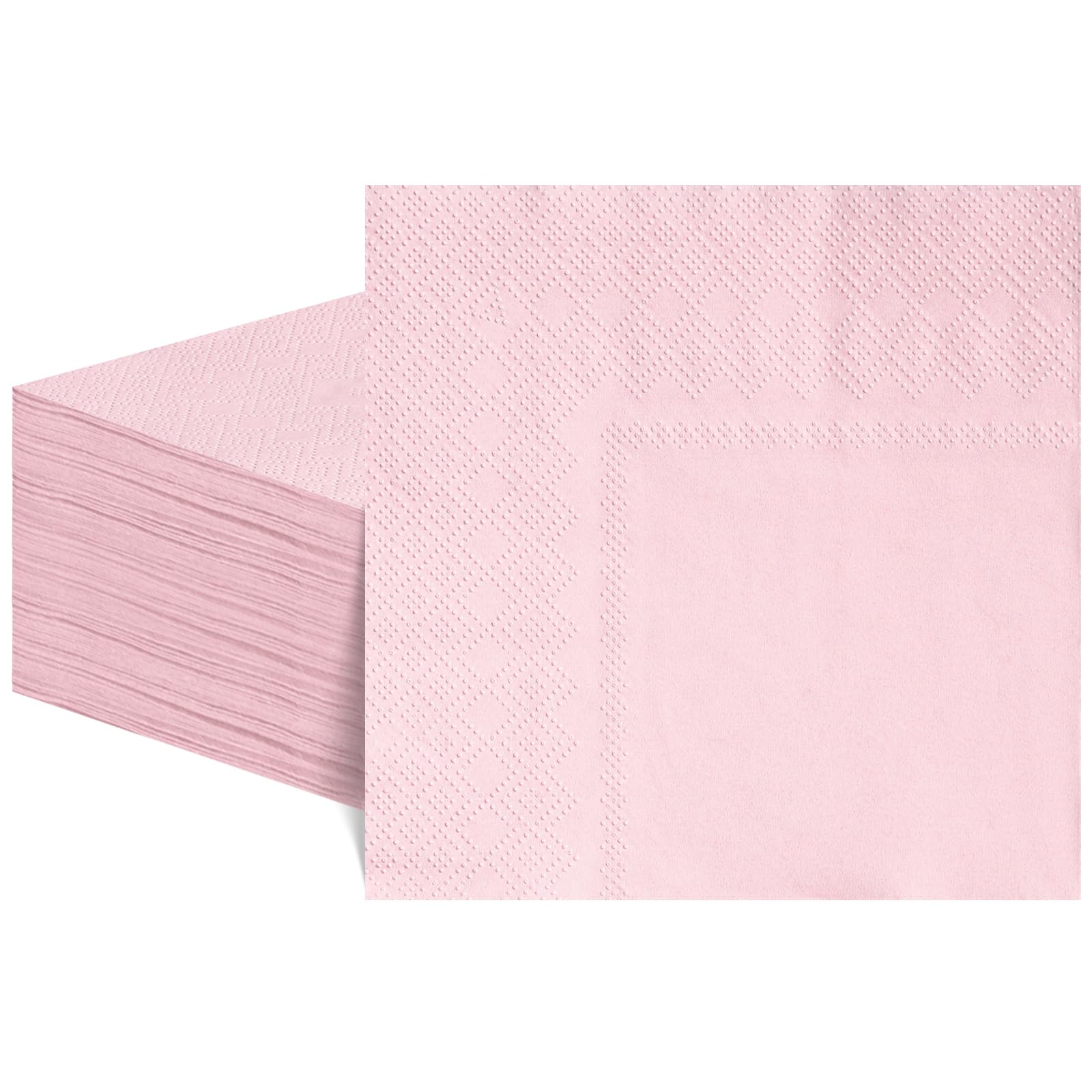 60 Pcs Cocktail Napkins Pink Napkins Disposable Pink Dessert Napkins for Birthday Wedding Baby Shower, 5 x 5 Inch-image-16
