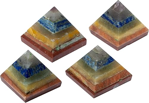 Miniatura 2 de Pirámide unida de 7 chakras  Mini  1 pieza  Cristales y piedras curativas, decoración de habitación, regalos espirituales, reiki, chakra, brujería,