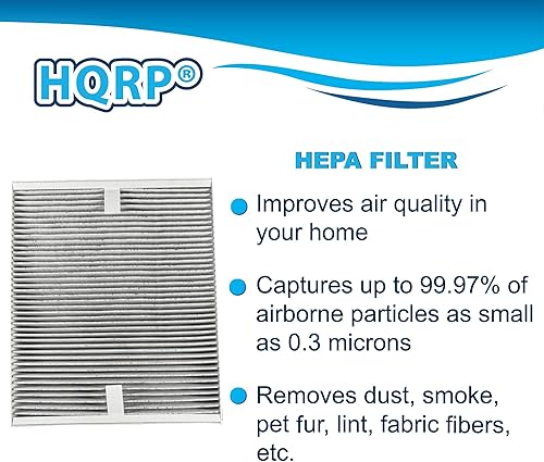 Miniatura 3 de HQRP Paquete de 2 filtros HEPA compatibles con Stadler Form ROGER LITTLE R-114 Filtro dual para purificador de aire, carbón activado 2 en 1 Air Clean