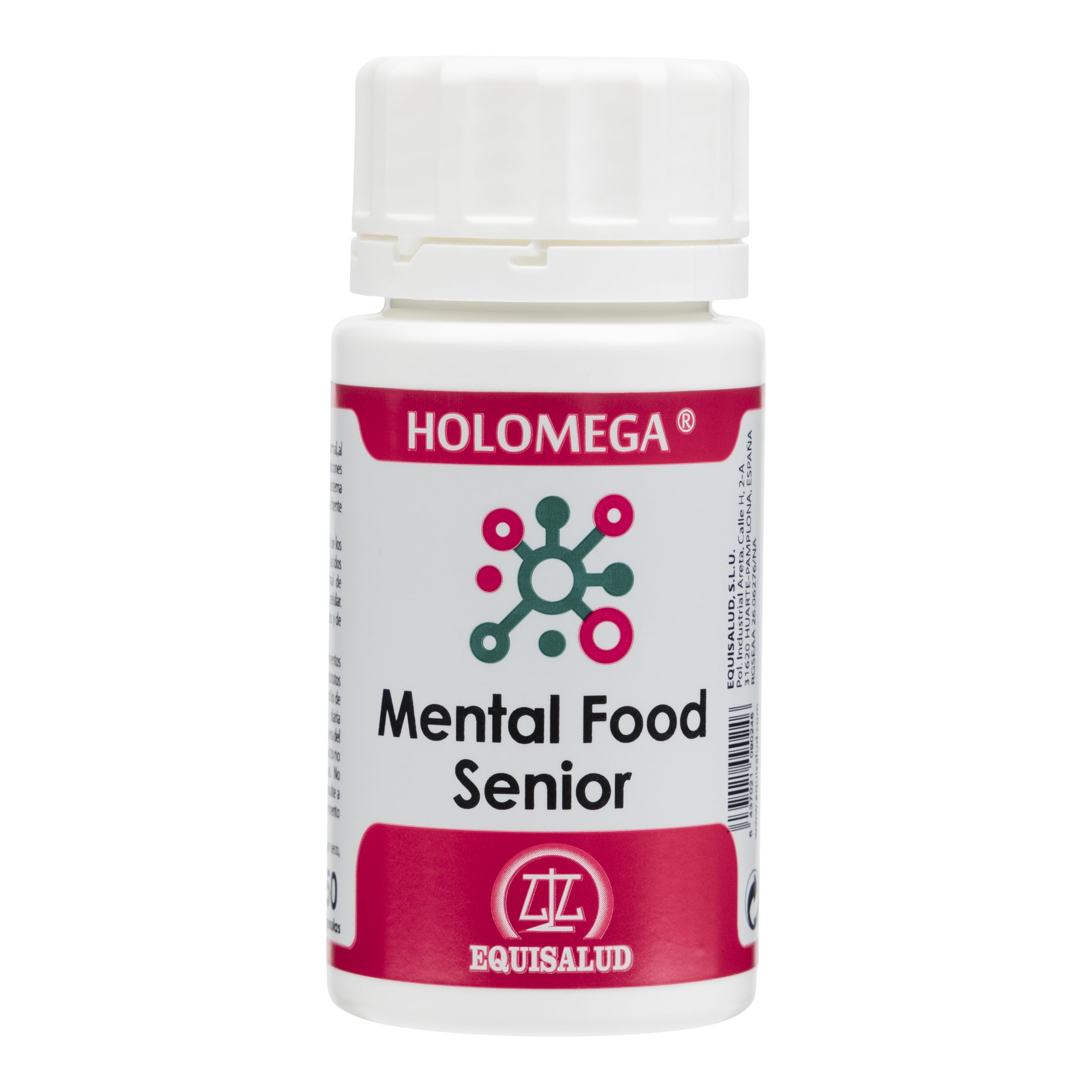 Holomega Mental Food Senior – 50 Cápsulas | Citicolina, Ginseng Americano, Ashwagandha y Zinc | Complemento Alimenticio para Energía Mental y Bienestar Cognitivo | Equisalud