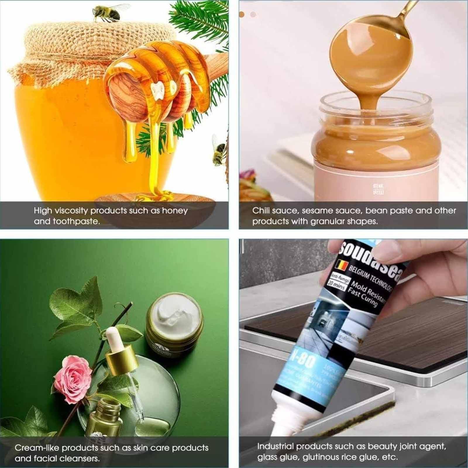 XIVUIFOI Paste Filling Machine Automatic Horizontal Pneumatic Cream Filling Machine Stainless Steel Industrial Visco Liquid Filler Quantitative Filling — view 6