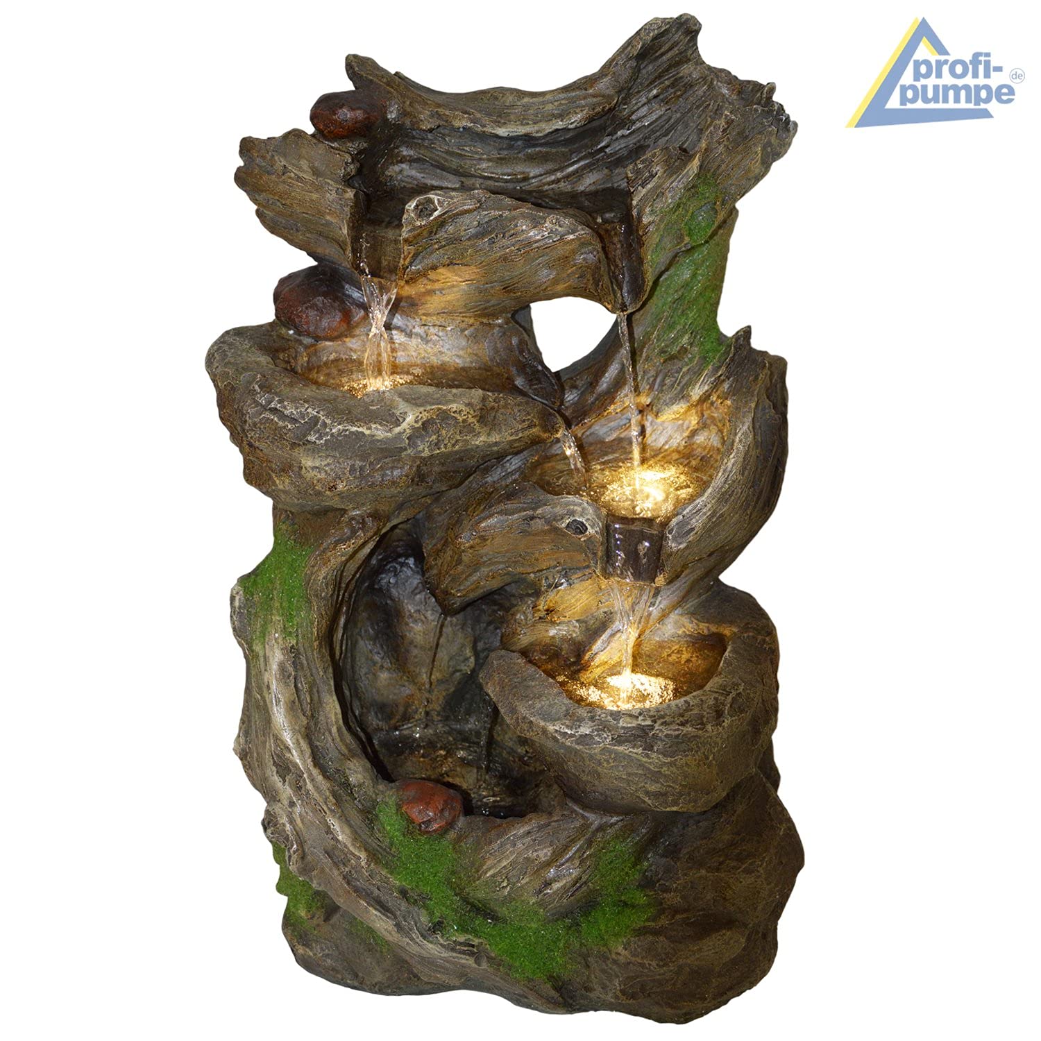 Fontaine de Jardin Solaire « Forêt enchantée » avec éclairage LED