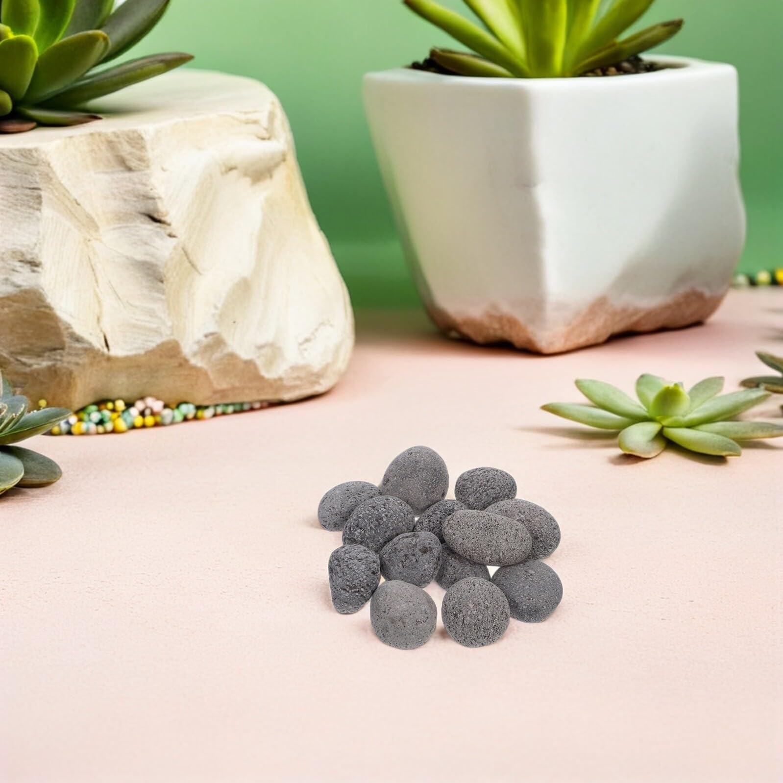 Alasum Piedras para Sauna de Basalto 3-5 CM 1,9 Kg Bolsa Resistentes a Grietas para Calentadores Eléctricos y Estufas de Leña, Piedras Volcánicas de Vapor para SPA y Sauna de Vapor