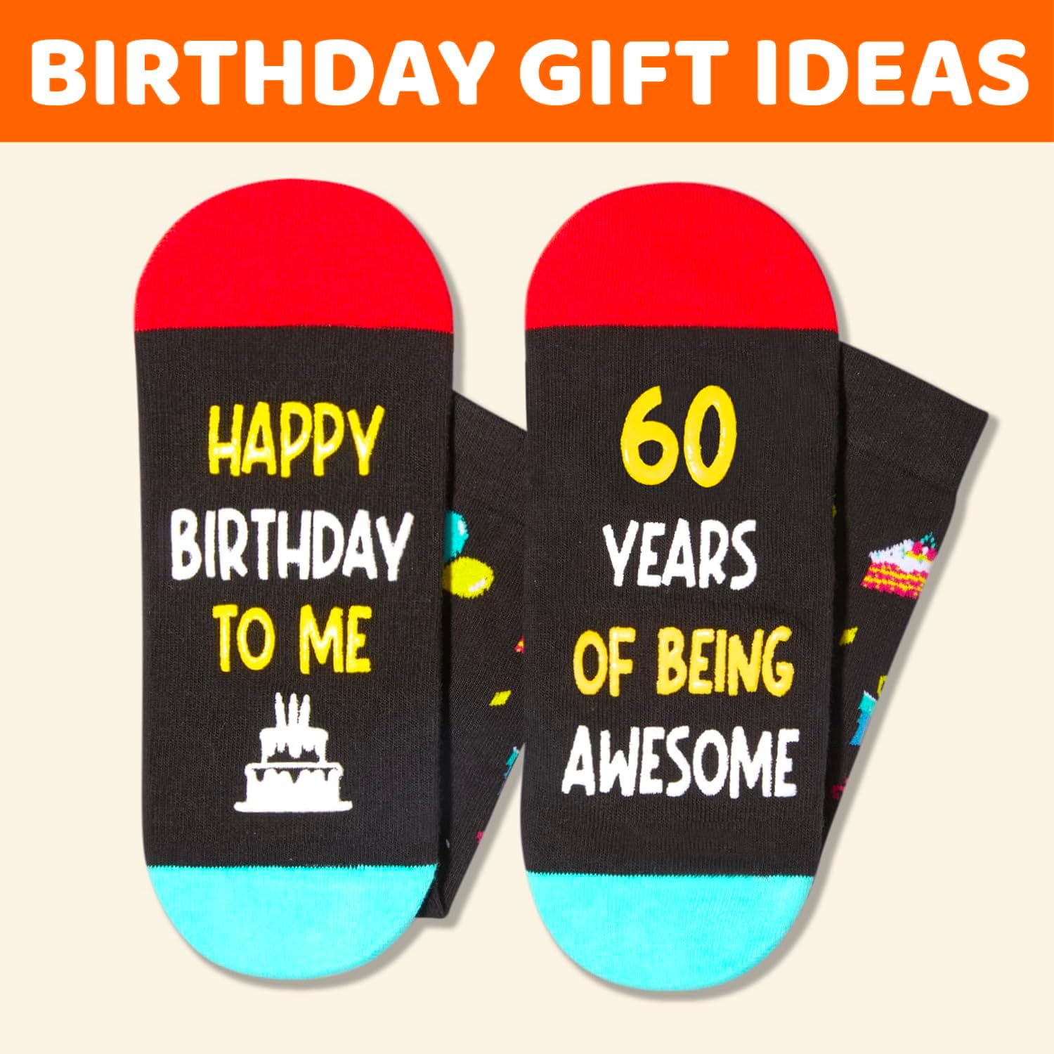 Zmart Birthday Socks Older Men Women - 55th 60th Birthday Gifts for Her Him - Image 4