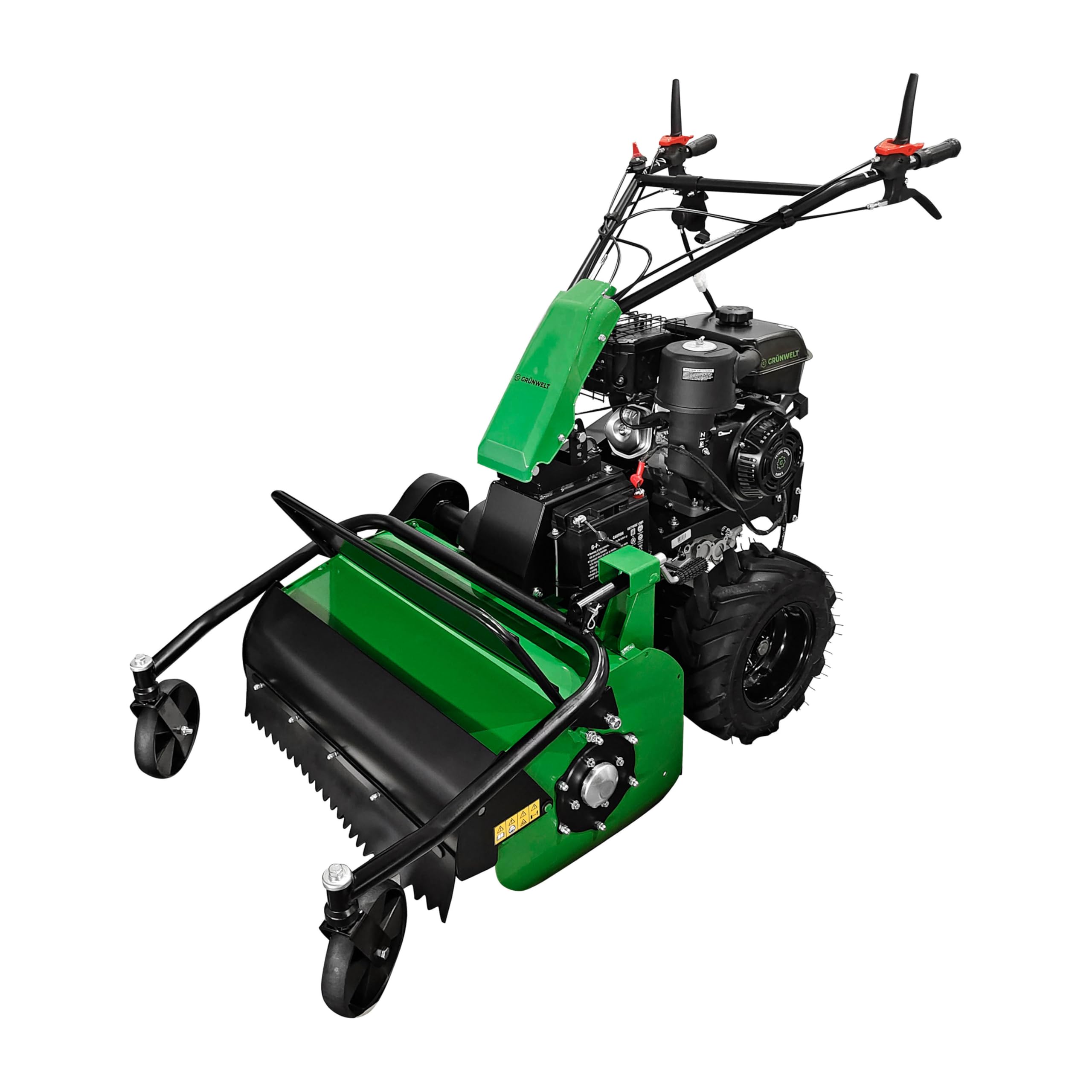 Grünwelt GW-X700E - Mulcher con arranque electrónico (cortacésped y aceite de motor)