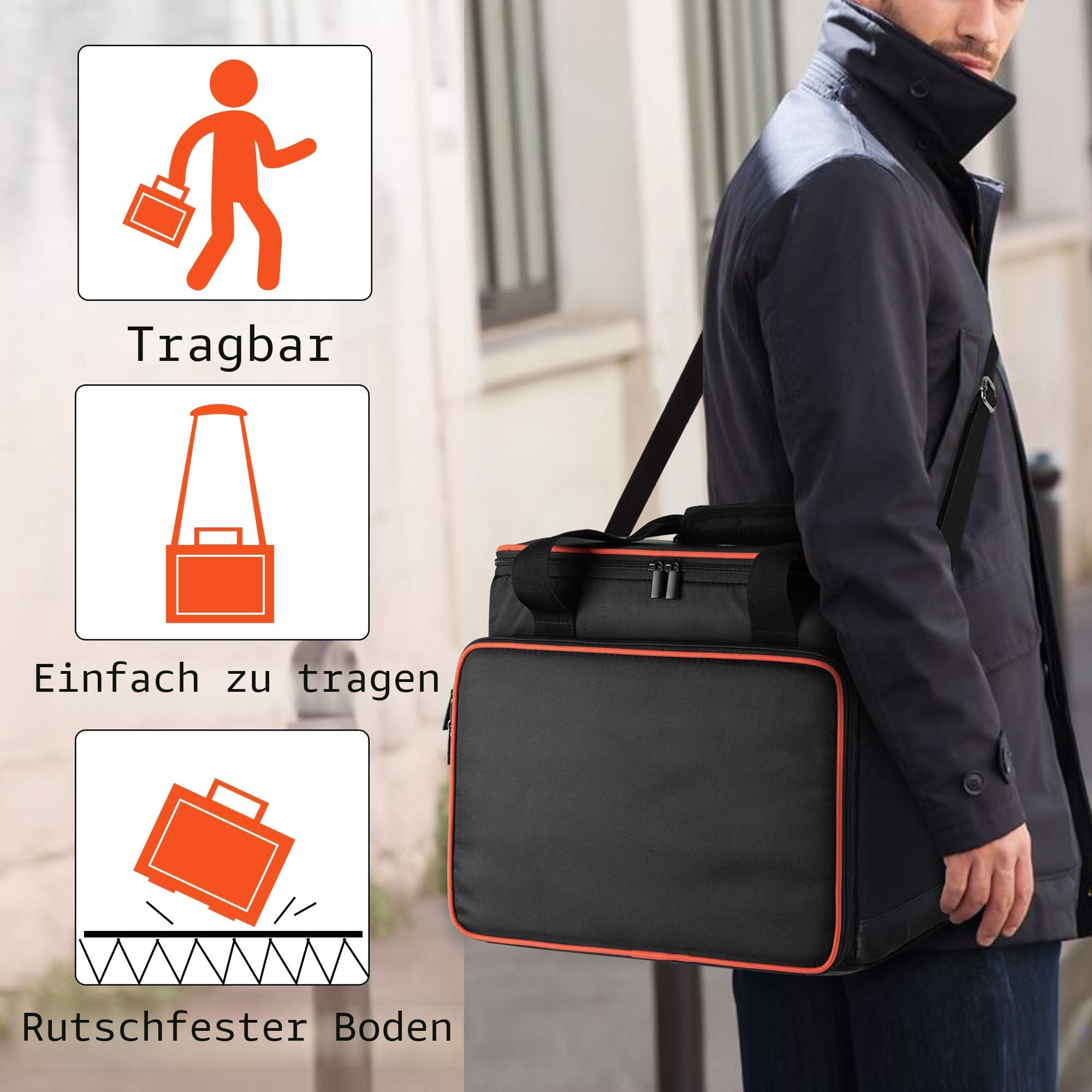 Trunab Generator Tasche, Kompatibel mit Jackery Explorer 160/240/300/500/1000 & ALLPOWERS S300/R600/R700/Anker SOLIX C1000, Tragbares Kraftwerk