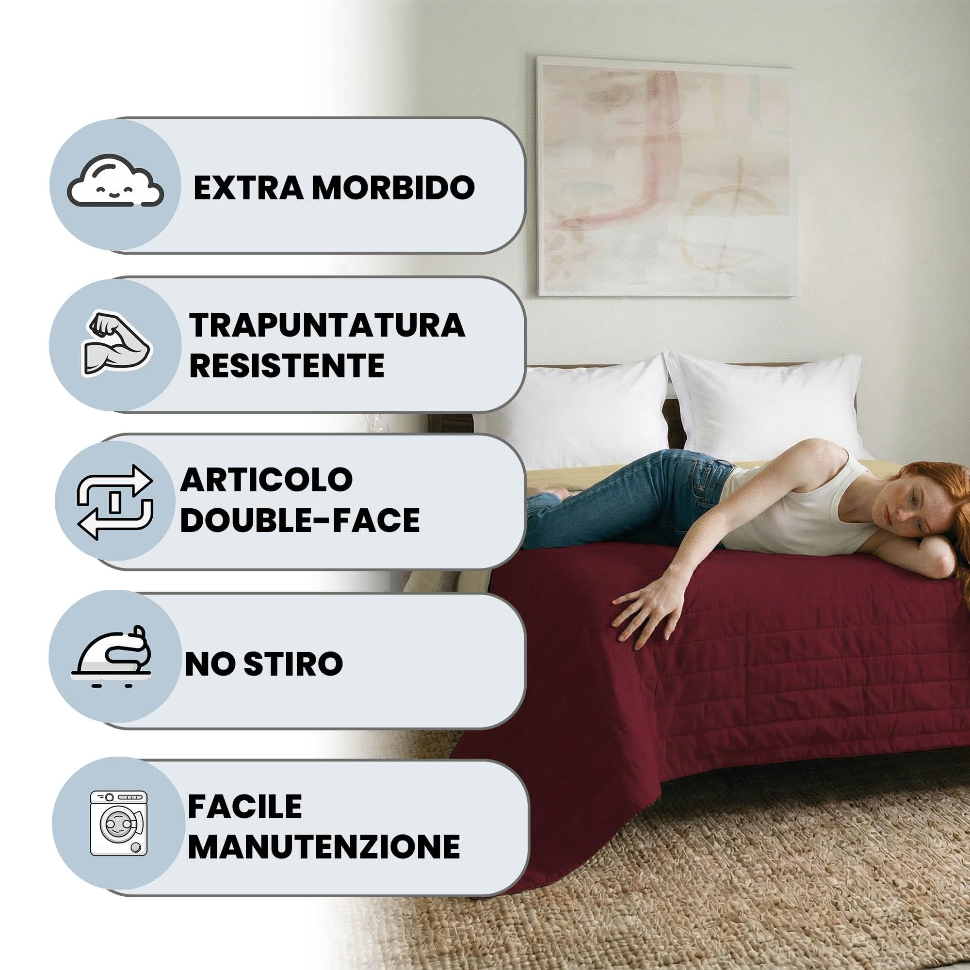 Corredocasa - Trapuntino Primaverile/Estivo Copriletto Trapuntato Made in Italy Quilt Double Face in Morbida Microfibra Misure 245X260 Cm Matrimoniale 2 Piazze (Rosa/Panna Corredocasa - Trapuntino Primaverile/Estivo Copriletto Trapuntato Made in Italy Quilt Double Face in Morbida Microfibra Misure 245X260 Cm Matrimoniale 2 Piazze (Rosa/Panna