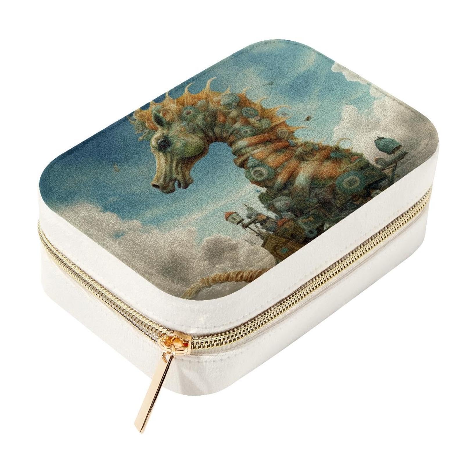 Organiseur de voyage en velours Seahorse pour bijoux de diverses occasions et soirées