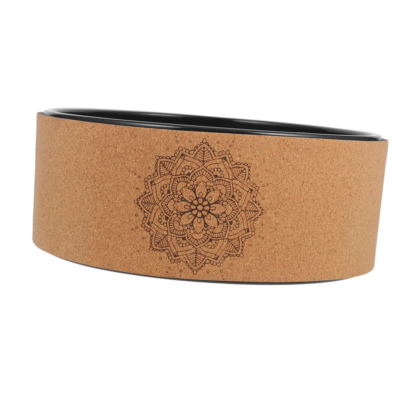 POPETPOP Rueda de Yoga de Corcho para Estiramientos y Corrección Postural, Rodillo Antideslizante Ergonómico para Entrenamiento Lumbar y Fitness en Casa