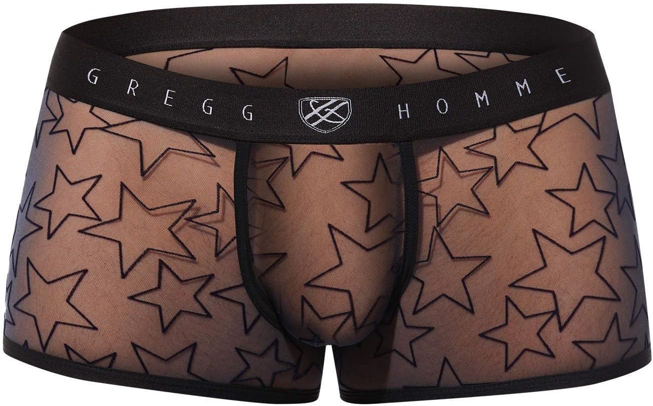 Gregg Homme Men's Starr Printed Boxer Brief, 190105, Navy, XL