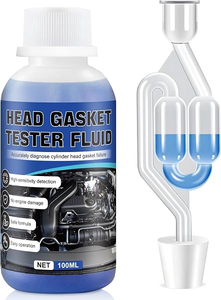 Test Co2 Joint de Culasse, Testeur Joint de Culasse, Reld Test Co2 Joint de Culasse, Test Joint de Culasse pour 50 Tests, pour Joint De Culasse, Voitures, Camions Moteurs Refroidis Par Eau, 100ml - 1
