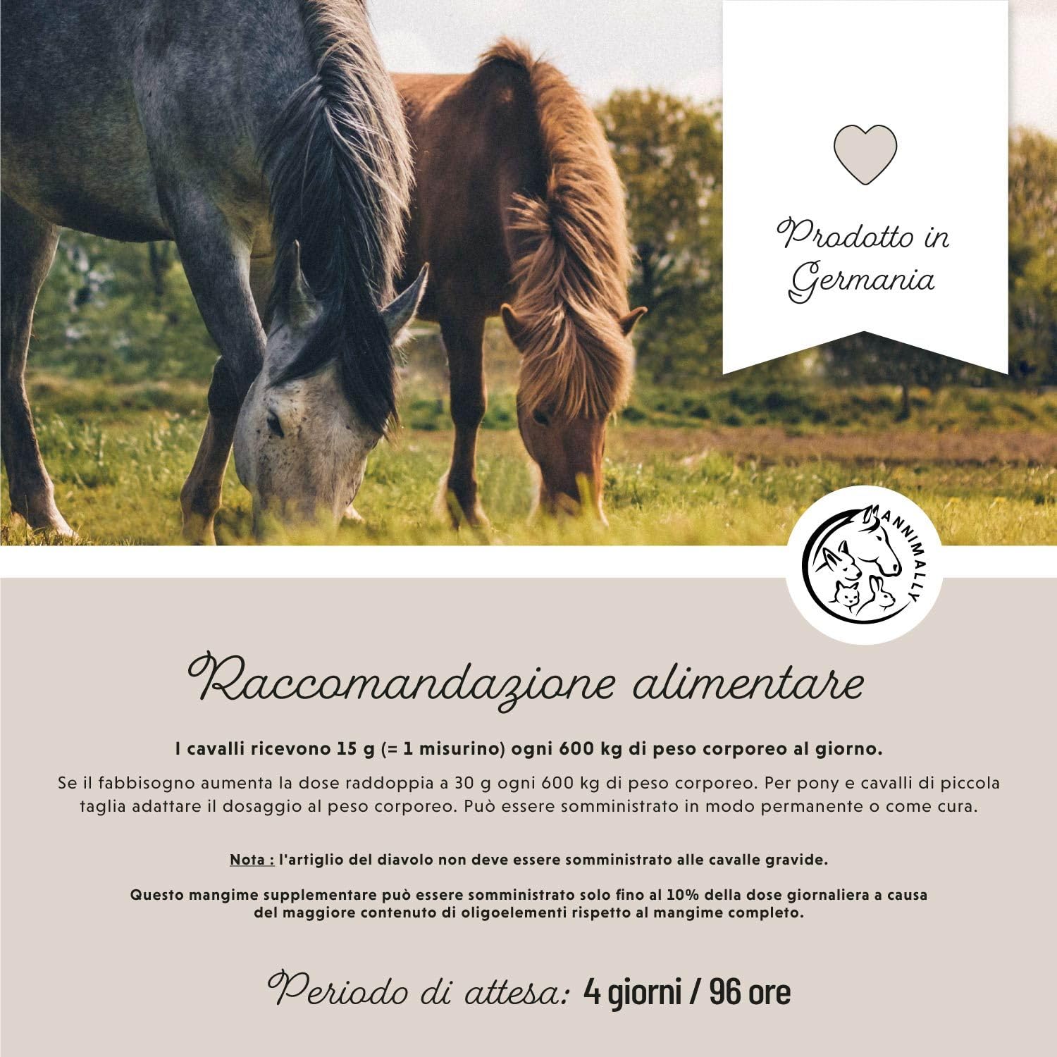 Polvere per le articolazioni dei cavalli 850g con artiglio del diavolo cavallo, MSM cavallo (Zolfo), Glucosamina e Condroitina - Msm integratore cavalli per il Rafforzamento delle Articolazi