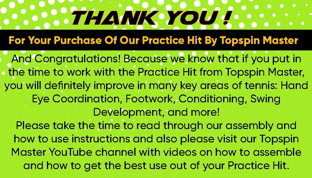 TOPSPIN MASTER Practice Hit Tennis Trainer - Portable Self-Training Aid - Rebounder Tennis Training Equipment for Beginners & Pros - Helps Improve Strokes - Easy to Assemble, Comes with Extra Ball : Sports & Outdoors