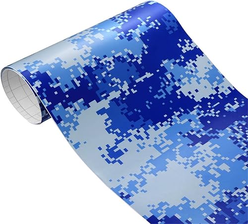 Miniatura 10 de Queenbox Rollo de vinilo autoadhesivo para automóvil, diseño de camuflaje militar, 11.8 x 39.4 in, hecho a mano, amarillo militar