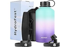 Insulated Water Bottle with Straw (for Outdoor/Sport Use, 64oz)
