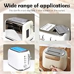 2 Pack Silicone 2 Slice Toaster Cover Lid, Kitchen Bread Toaster Machine Top Parts, Upper Cover for Sandwich Maker Accessories (Gray)