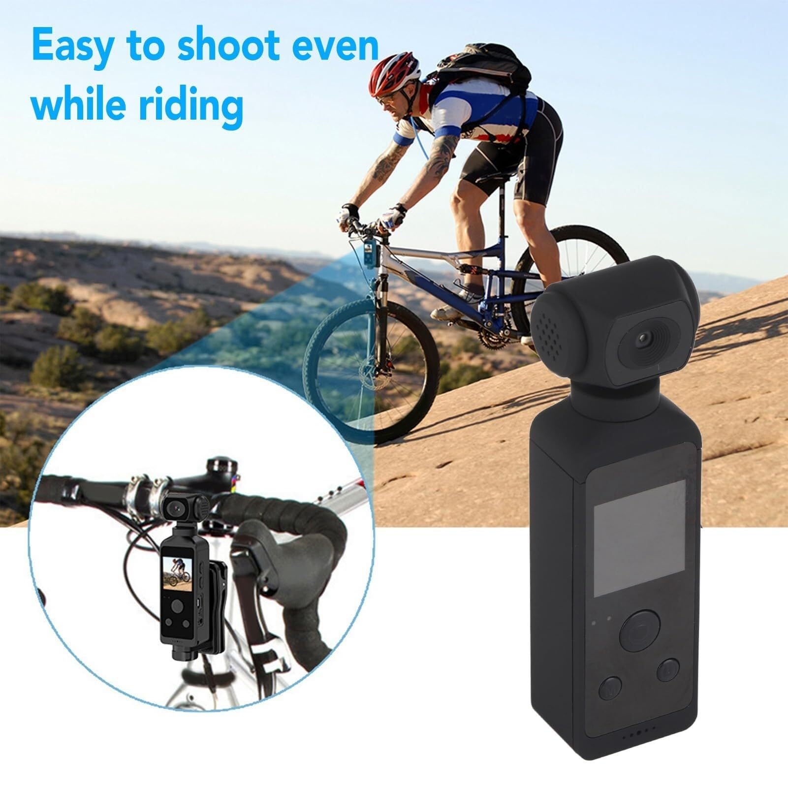 4K Action Camera 270 ° Rotabile 30M Impermeabile WiFi Sport Cam con Microfono Clip