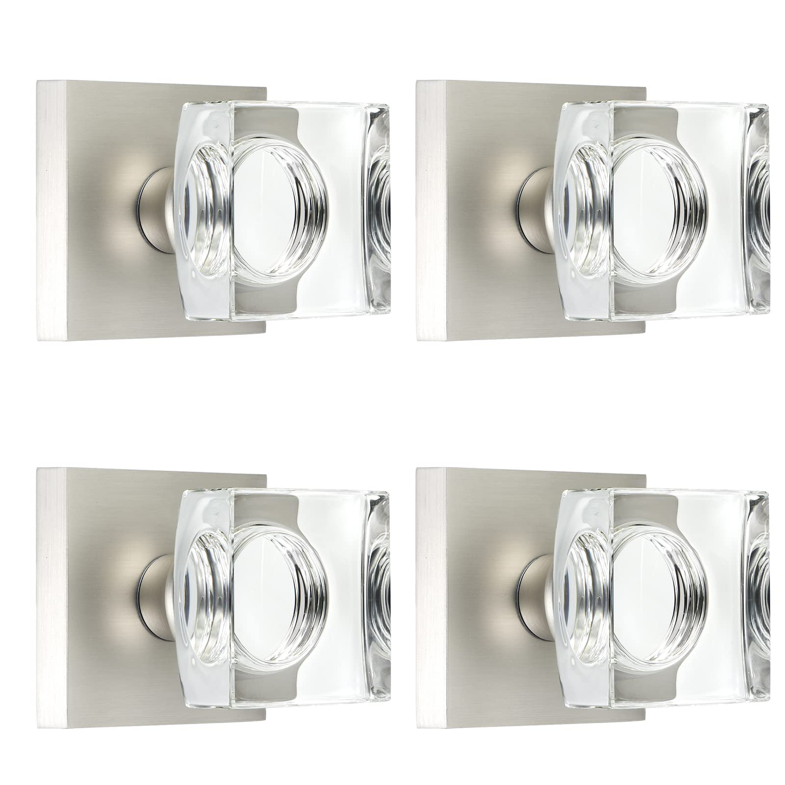 Brushed Gold Door Knobs - Crystal & Modern Design -22