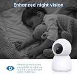 Caméras de sécurité intérieure 5G&2,4G WiFi Caméra pour animaux de compagnie avec application téléphonique, 360°Pan & Tilt WiFi Capteur de mouvement de surveillance de caméra, moniteur de bébé avec vision nocturne, 2-Way Audio, Caméras à domicile Intérieur (2 Boîte)