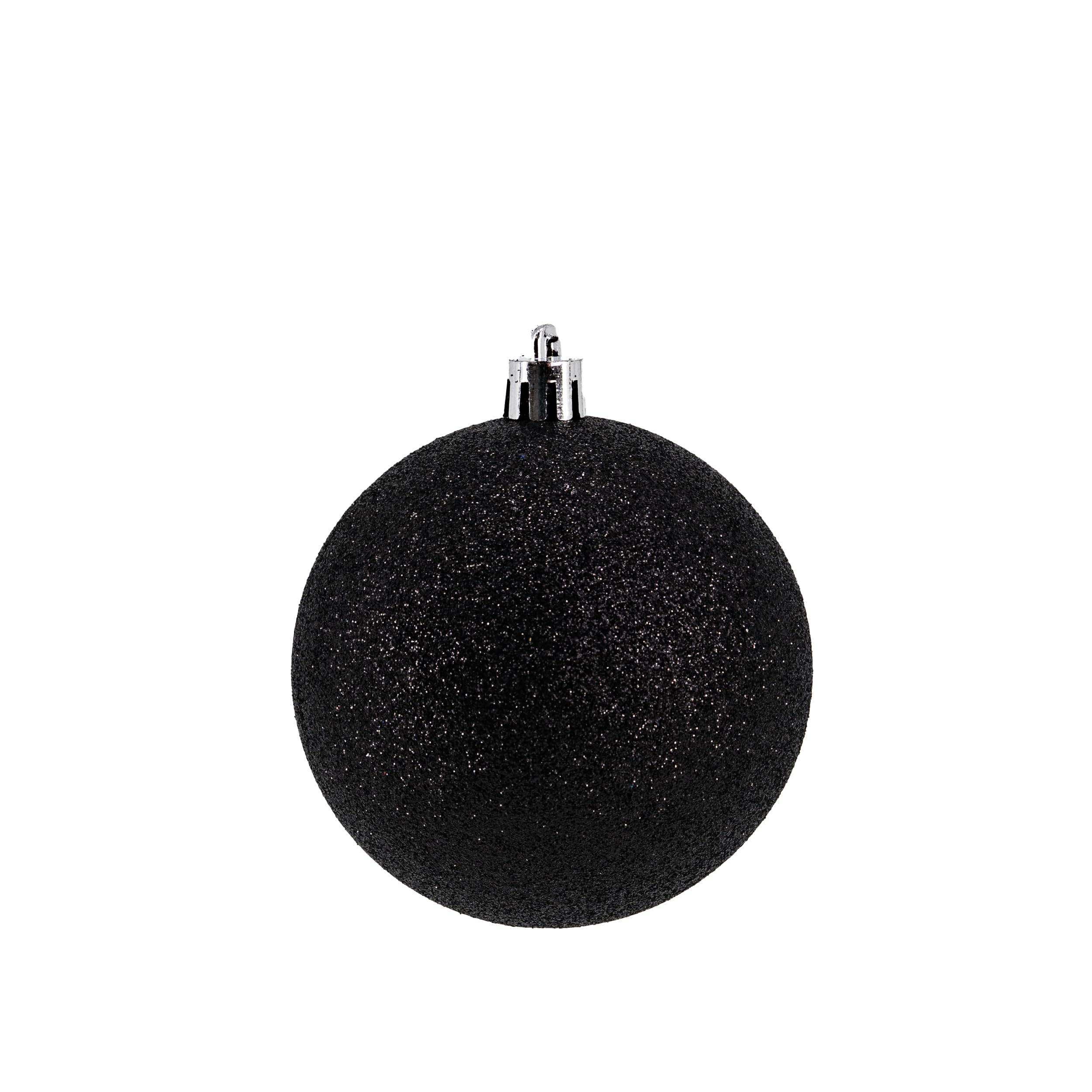 Kunststoff Weihnachtskugel schwarz 2 Sets - 68 Stück Ø 8cm Deko Kugel Christbaumschmuck Mix Glitzer Matt Gemustert Glänzend
